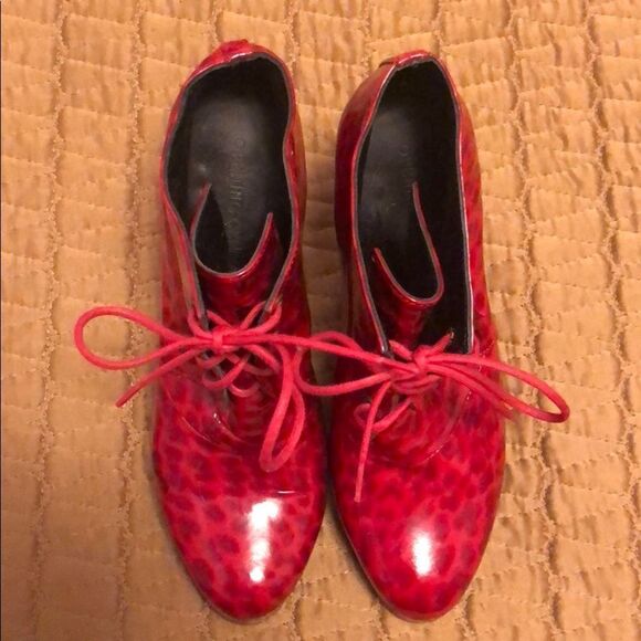 OPENING CEREMONY RARE RED LEOPARD PLATFORM BOOTIES - Picture 3 of 9